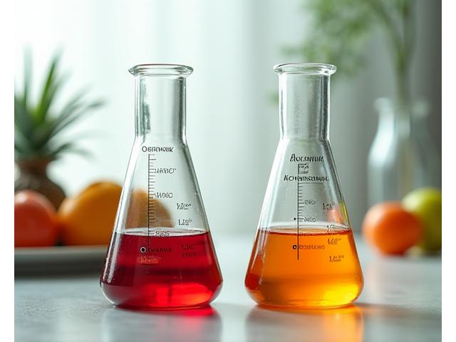 Carta perbandingan nutrisi antara jus organik dan konvensional