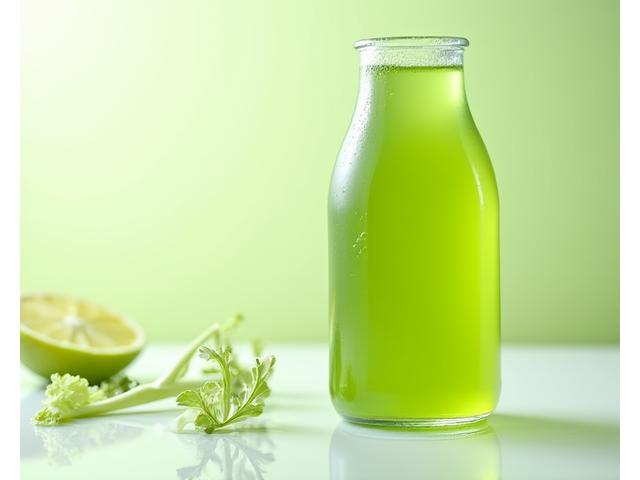 Sebotol jus organik tulen tanpa bahan kimia